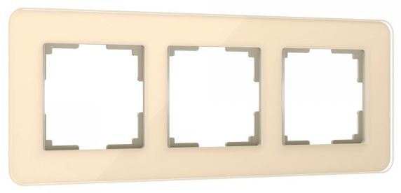 Elite Рамка СУ 3 пост . стекло айвори IP20 Werkel