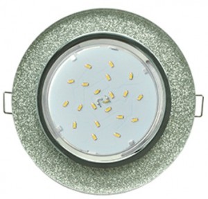 Светильник GX53 H4 5310 Стекло круг хром-серебряный блеск 38x126 Ecola