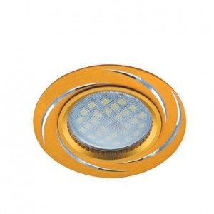 Св-к DL3181 MR16 GU5.3 литой матовый золото/алюм Вихрь Ecola