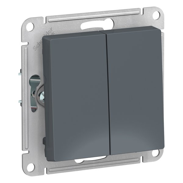 ATLASDESIGN Механизм выключателя СУ 2-кл. 10А грифель IP20 (кр.10шт) Schneider Electric