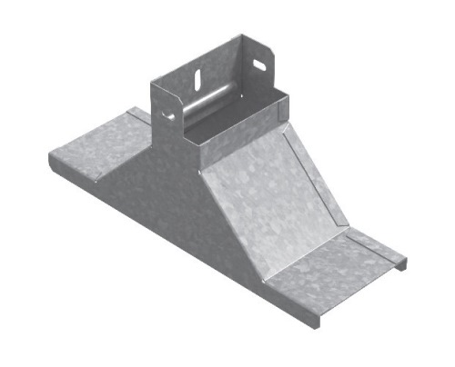 Крышка-ответвитель вертикальный к лотку 200х80, толщ. 1,0 мм, гор. цинк Ostec