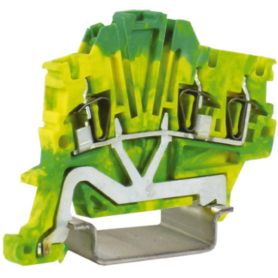 HTE.1/1+2(Ex), зажим для заземления, 1 ввод/2 вывода, 1,5 кв.мм желто-зеленый DKC