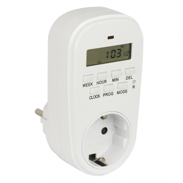 Розеточный электронный таймер SAT-20p 16A недельный PROxima EKF