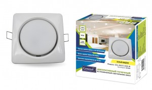 Светильник встр. GX53 H4 106(87)х38 квадрат белый выпуклый General