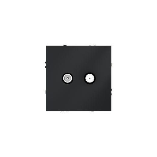 Розетка телевизионная встраиваемая Voltum S70 оконечная TV+SAT, (графит)