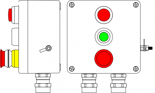 Взрывозащищ. пост упр. из полиэстера CPE-P-05-(1xLR(250)-P1G(11)-1xP3E(11))-2x6018AASBKGM2SB(C)1Ex d e IIC T6 Gb / Ex tb IIIC T80°C Db IP66 DKC