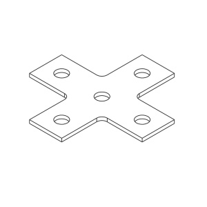 Пластина крестообразная (горячий цинк) Ostec