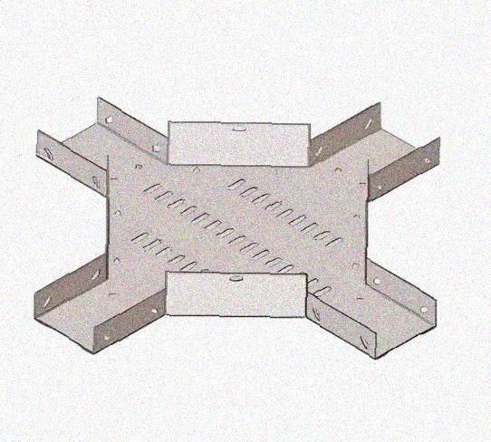 Лоток крестообразный перфорированный КМ 100х100 УХЛ1, оцинкованный лист S1,5