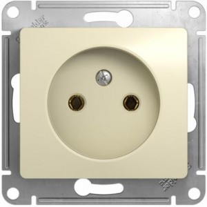 GLOSSA  Механизм розетки без лицевой панели СУ 1 мест 16А бежевый IP20 Schneider Electric
