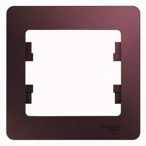 СНЯТ GLOSSA  Рамка горизонтальная 1-м . баклажановый IP20 Schneider Electric