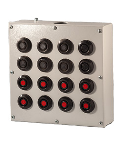 Пост управления ПКУ-15-21.441-54У2 (8*КЕ081/2(1з+1р) черная + 8*КЕ081/2(1з+1р) красная + PG-36) Электротехник