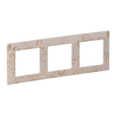 Valena LIFE Рамка Скрытый 3 постовая Ампир . бежевый IP20 Legrand