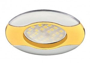 Светильник HL029 MR16 GU5.3 литой Волна Золото/Хром 22x82 Ecola