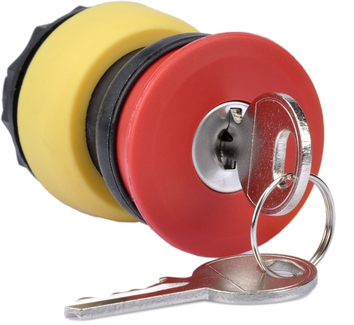 Взрывозащищенная насадка-грибовидная. аварийная кнопка с ключом. Положение фиксирующего паза 270° DKC