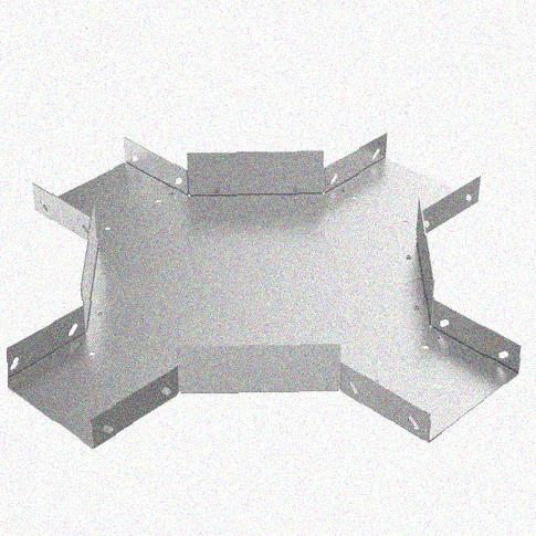 Лоток крестообразный замковый глухой КМЗГ 600х80 УТ1,5, оцинкованный лист, S1,5