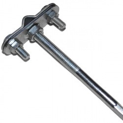 Держатель фасадный 100 мм с дюбелем, оцинк.