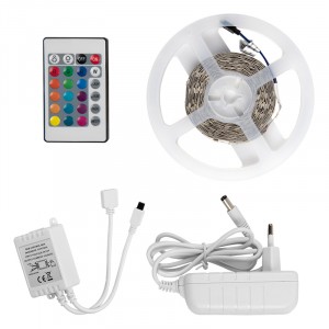 Комплект б/п+Лента св/д+пульт ДУ 12V 7.2W/m 30led/m IP20 RGB 5м General