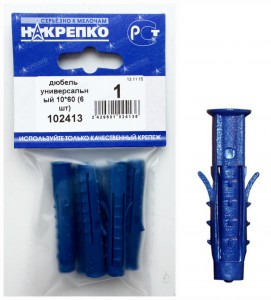 Дюбель универсальный 10х60 (6 шт) НАКРЕПКО