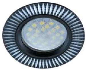 Светильник встраиваемый MR16 DL3182 черный/алюминий Ecola