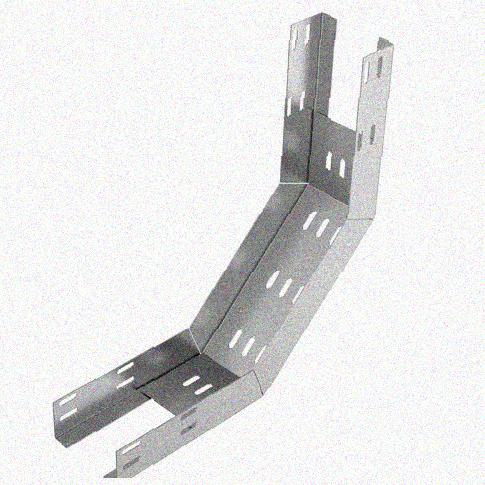 Лоток перфорированный КП 200х80-90 УХЛ1 для поворота трассы вверх на 90, оцинкованный лист S1,0