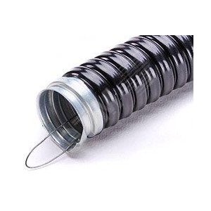 Металлорукав Р3-ЦПнг-LS  15 с протяжкой (Fortisflex) черный (50м) КВТ