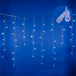 Гирлянда-бахрома ул. св/д мерцание 25м 440 LED провод прозрачный IP44 белый Uniel  Гирлянда-бахрома ул. св/д мерцание 25м 440 LED провод прозрачный IP44 белый Uniel