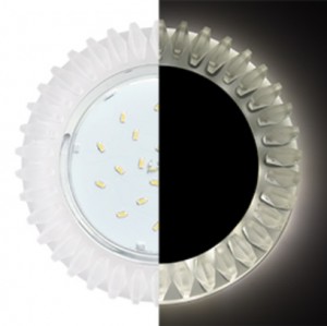 Св-к Стекло GX53 H4 LD5361 Круг мат.стразы Гребенка. Хром-мат 38x126. Ecola