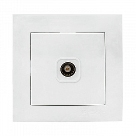 Валенсия Розетка телевизионная 1-местная 75Ом 5-862МГц белая EKF