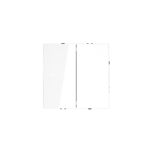 Выключатель встраиваемый Voltum S70 двухклавишный 10А, (белый глянцевый)