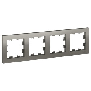 ATLASDESIGN Рамка универсальная 4-м . сталь IP20 Schneider Electric