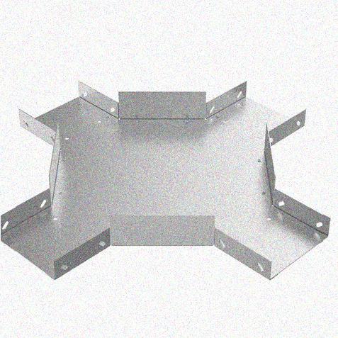 Лоток крестообразный замковый глухой КМЗГ 200х100 У3, окрашенный, S1,5