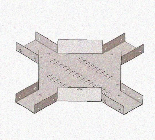 Лоток крестообразный перфорированный КМ 500х65 УТ1,5, оцинкованный лист S1,5