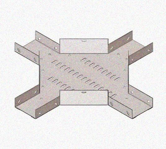 Лоток крестообразный перфорированный КМ 50х50 УХЛ1, оцинкованный лист S1,0