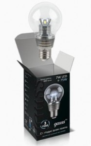 Лампа K2 7W E27 4100K дневной свет шарик диммируемая