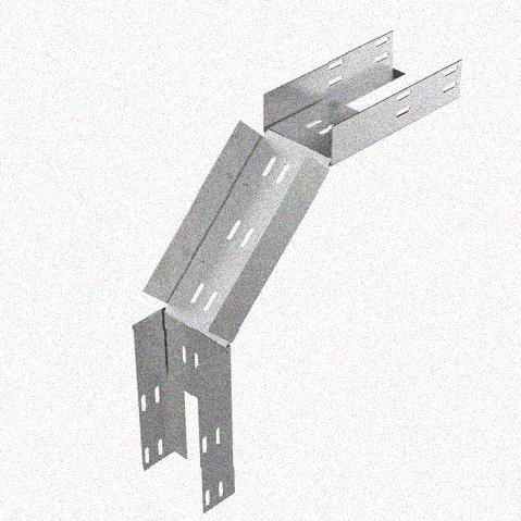 Лоток перфорированный КС 150х150-90 УХЛ1 для поворота трассы вниз на 90, горячее цинкование S1,5