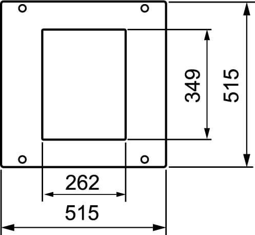 Крышка опалубки для лючка 12 мод., металлическая DKC
