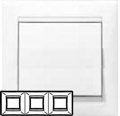 VALENA Рамка горизонт. 3 пост . белый IP20 Legrand