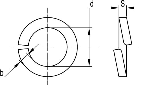 Шайба гровер М8, нержавеющая сталь DKC