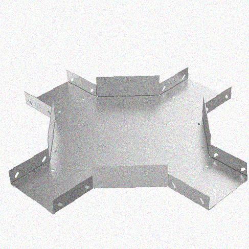 Лоток крестообразный замковый глухой КМЗГ 100х100 УХЛ1, оцинкованный лист, S1,0