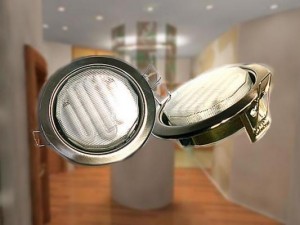 Светильник GX53 H4 сатин/хром 38х106 ECOLA