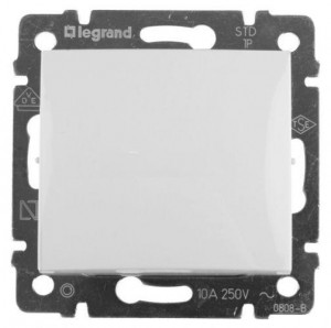 VALENA Механизм выключателя СУ 1-кл. 10А белая IP20 Legrand