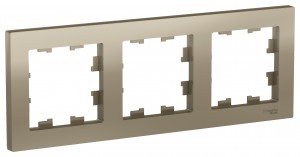 ATLASDESIGN Рамка универсальная 3-м . шампань IP20 (кр.5шт) Schneider Electric