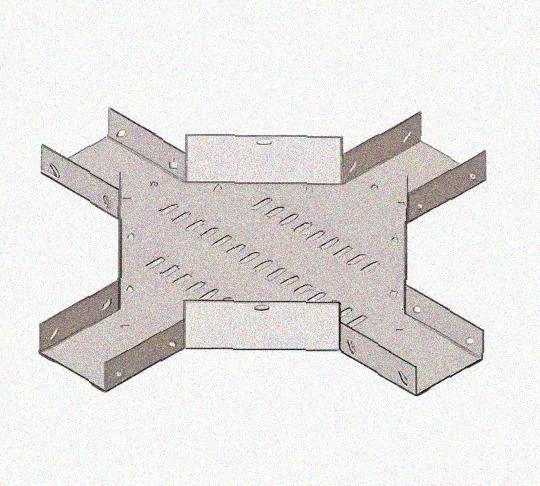 Лоток крестообразный перфорированный КМ 200х50 УТ1,5, оцинкованный лист S1,0