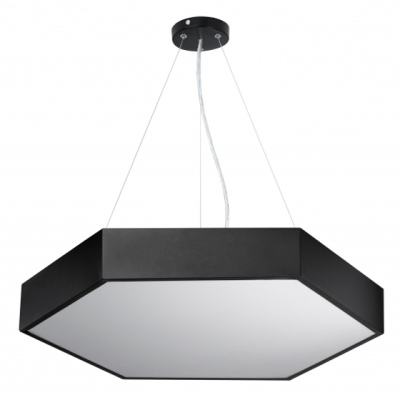 Светильник Шестигранник интерьерный 220v 36 Вт 600х600х100мм с подвесами 1м.  6500К