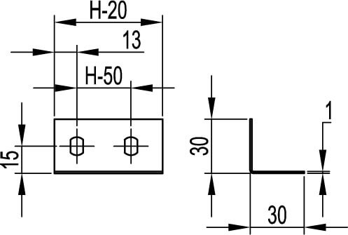 Уголок опорный FR на H 80, цинк-ламель DKC