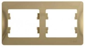 GLOSSA  Рамка горизонтальная 2-м . титан IP20 Schneider Electric