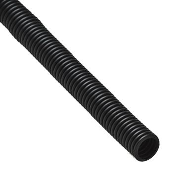 Труба гофрированная ПНД лёгкая 350 Н безгалогенная (HF) стойкая к ультрафиолету черная с/з d16 мм (100м/5500м уп/пал) Промрукав