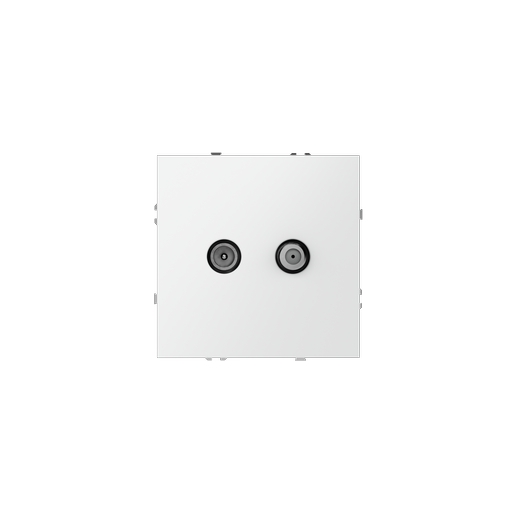 Розетка телевизионная встраиваемая Voltum S70 оконечная TV+SAT, (белый матовый)