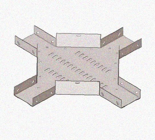 Лоток крестообразный перфорированный КМ 250х65 УХЛ, оцинкованный лист S1,5