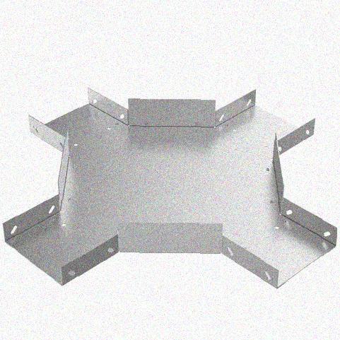 Лоток крестообразный замковый глухой КМЗГ 150х50 УТ1,5, оцинкованный лист, S1,5
